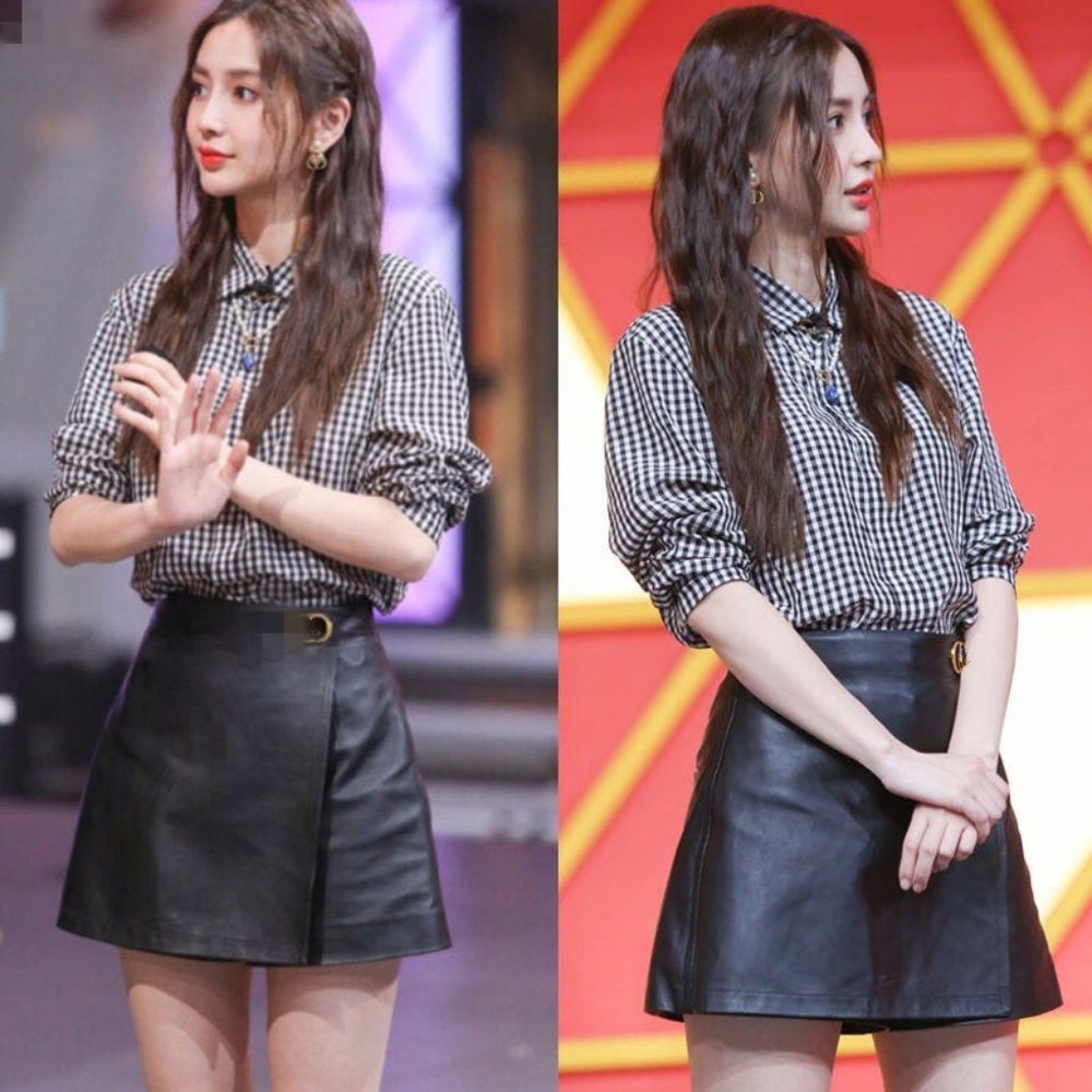 Korean style black leather skirt 18